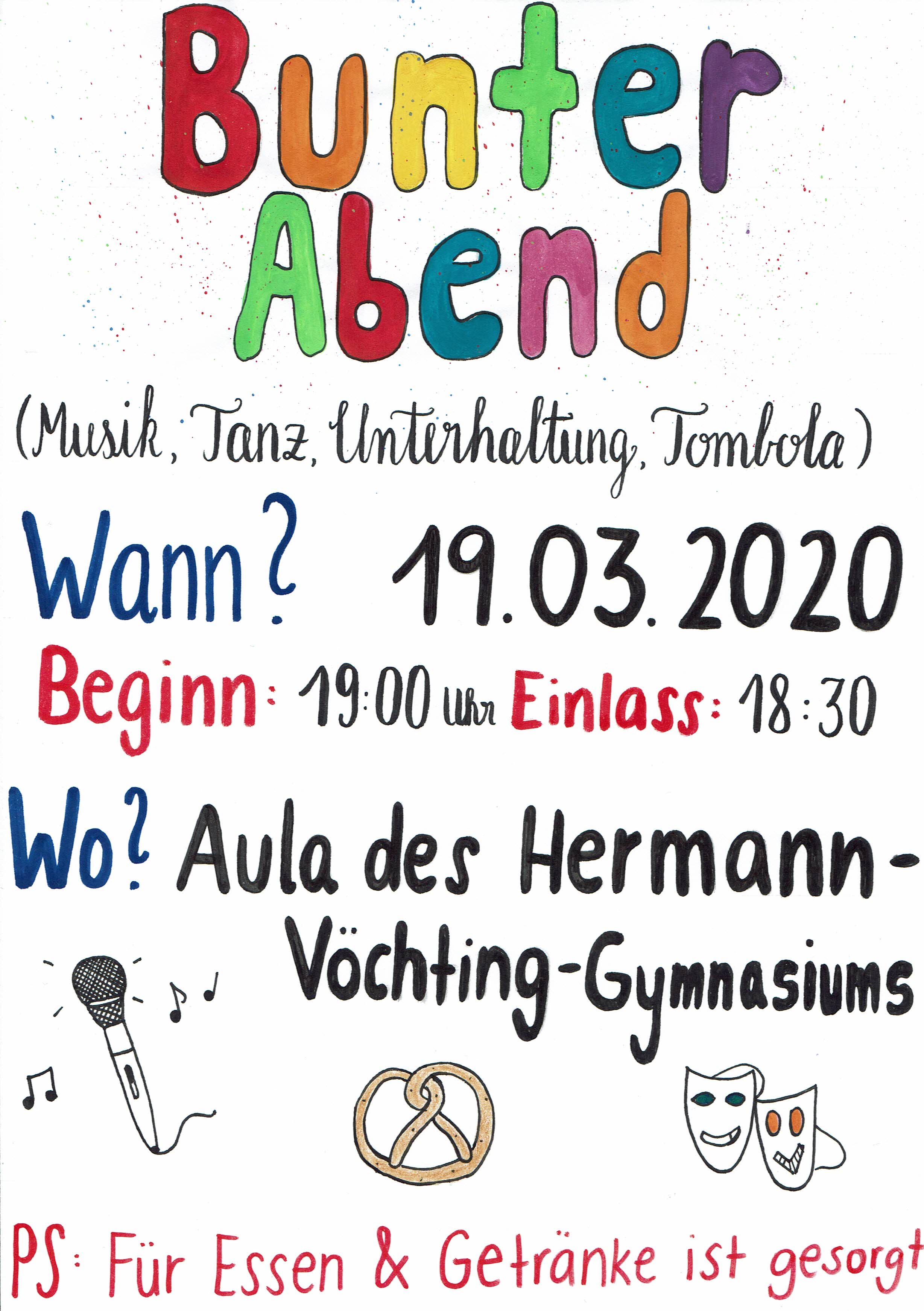 Einladung Zum Bunten Abend Der Q2 Hermann Vochting Gymnasium